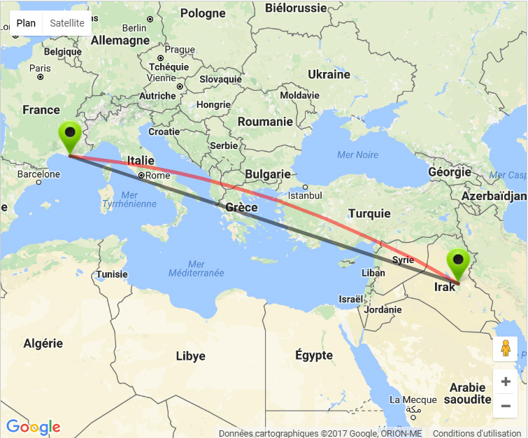carte-marseille-irak IRAK : Un «kill shot» à 3500 kilomètres pour un sniper marseillais