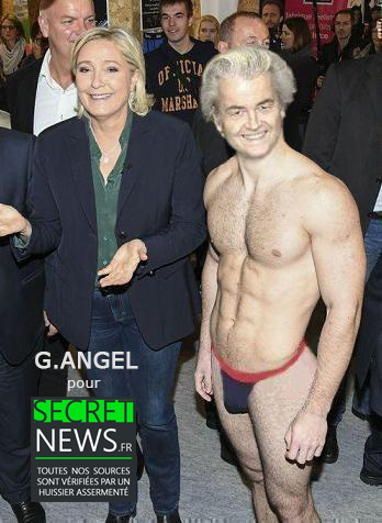 Marine-Gert-Wilders-en-string Geert Wilders a offert un strip-tease à Marine Le Pen pour son anniversaire